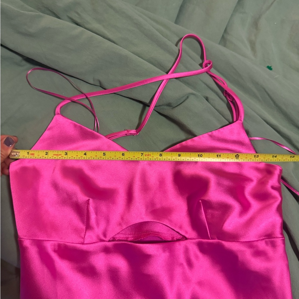 House of Harlow 1960 Pink Satin Midi Dress - Picture 2 of 5